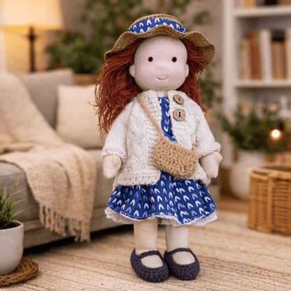ELORA – Muñeca Waldorf Hecha a Mano de Algodón para Juego Creativo
