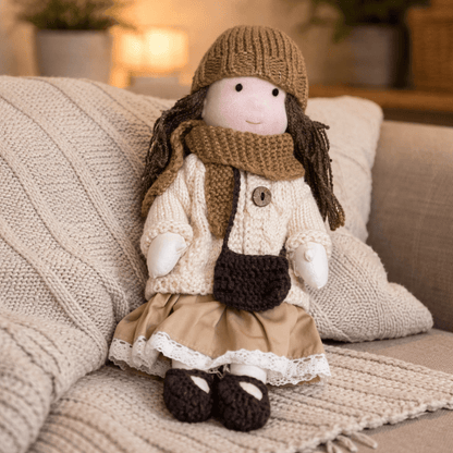 ELORA – Muñeca Waldorf Hecha a Mano de Algodón para Juego Creativo