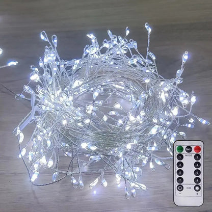 Encantadoras Luces de Cadena LED de Fuegos Artificiales