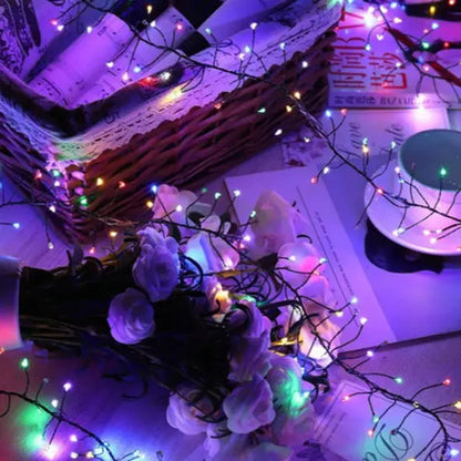 Encantadoras Luces de Cadena LED de Fuegos Artificiales