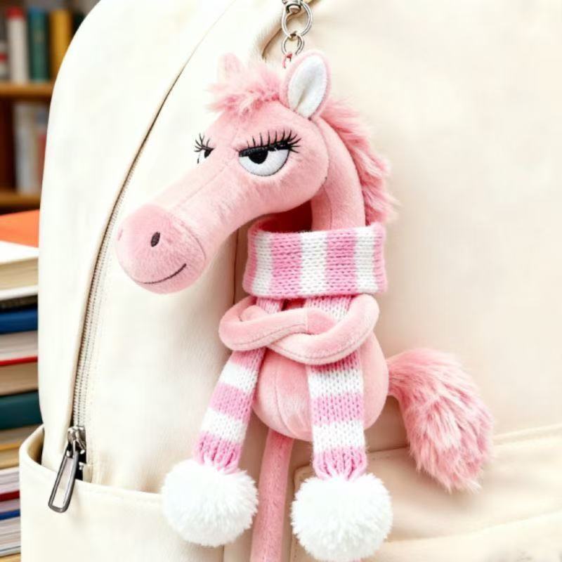 Encanto de Caballo de Peluche Cool™ – Llavero de Peluche Elegante