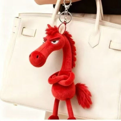 Encanto de Caballo de Peluche Cool™ – Llavero de Peluche Elegante