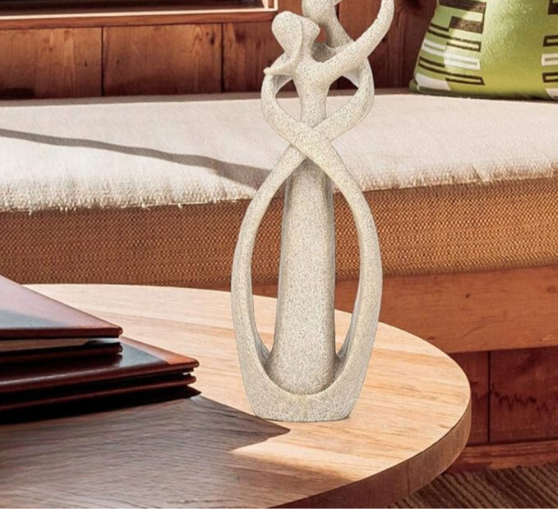 Escultura Abrazo Eterno - Decoración Abstracta para el Hogar