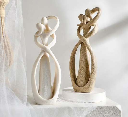 Escultura Abrazo Eterno - Decoración Abstracta para el Hogar
