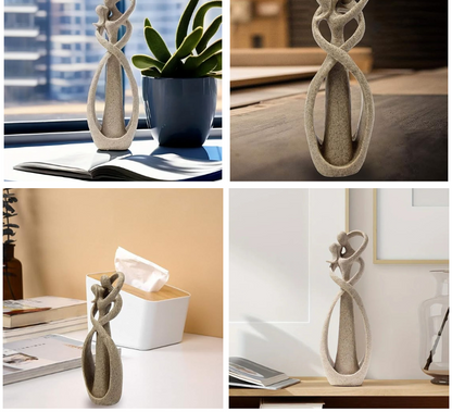 Escultura Abrazo Eterno - Decoración Abstracta para el Hogar