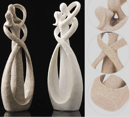Escultura Abrazo Eterno - Decoración Abstracta para el Hogar
