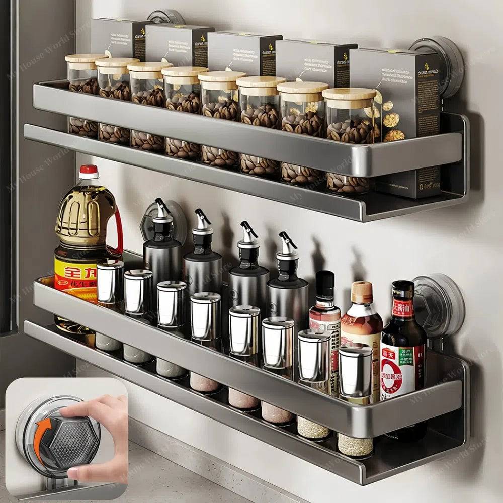 Especiero de pared con ventosas para cocina