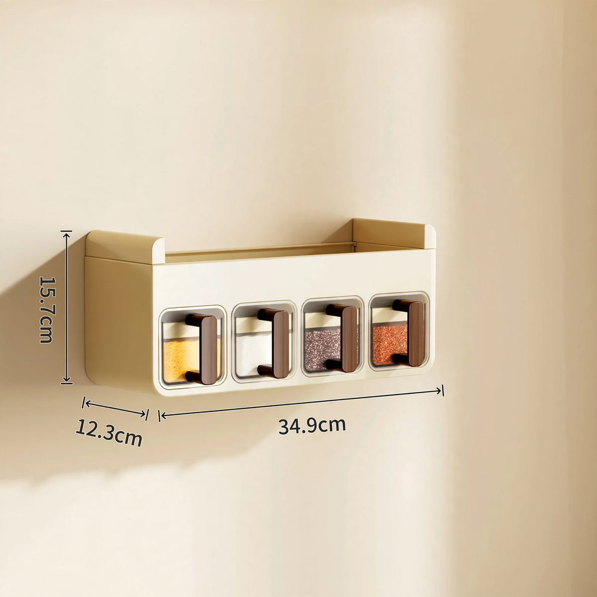 Especiero de pared de plástico multinivel