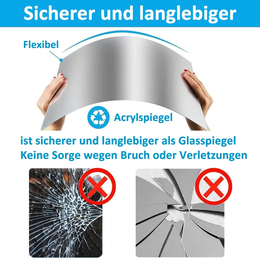 Espejo Ultra-Flexible - Seguro y a Prueba de Roturas