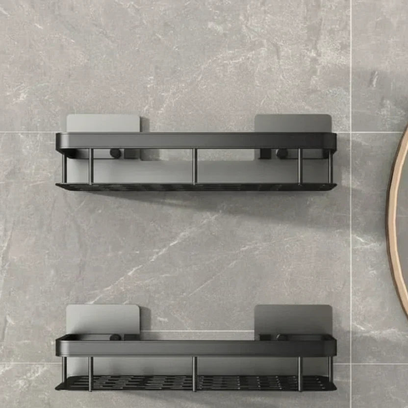 Estante de baño adhesivo sin taladro – Elegante para cualquier baño