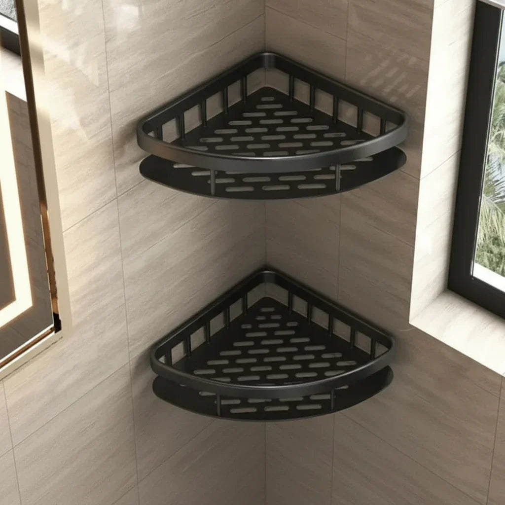 Estante de baño adhesivo sin taladro – Elegante para cualquier baño