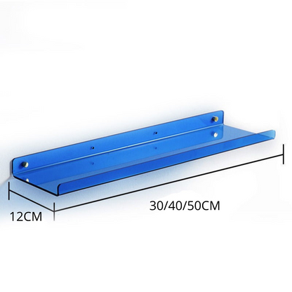 Estante flotante de pared de acrílico - Almacenamiento moderno para baño