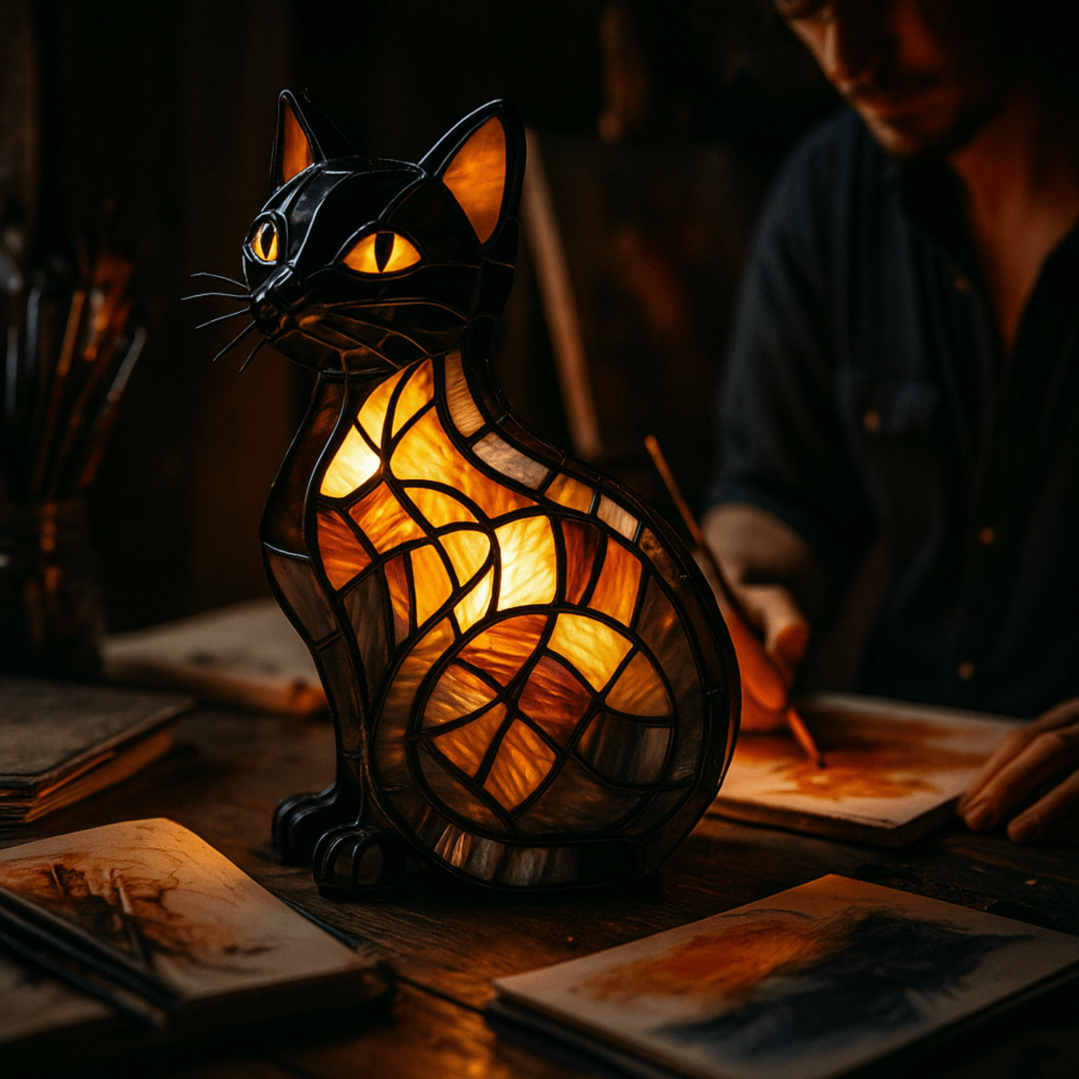 FELILUX – Lámpara Nocturna LED para Gatos Juguetona con Suave Brillo Ambiental