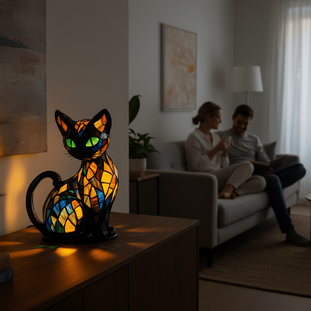 FELILUX – Lámpara Nocturna LED para Gatos Juguetona con Suave Brillo Ambiental