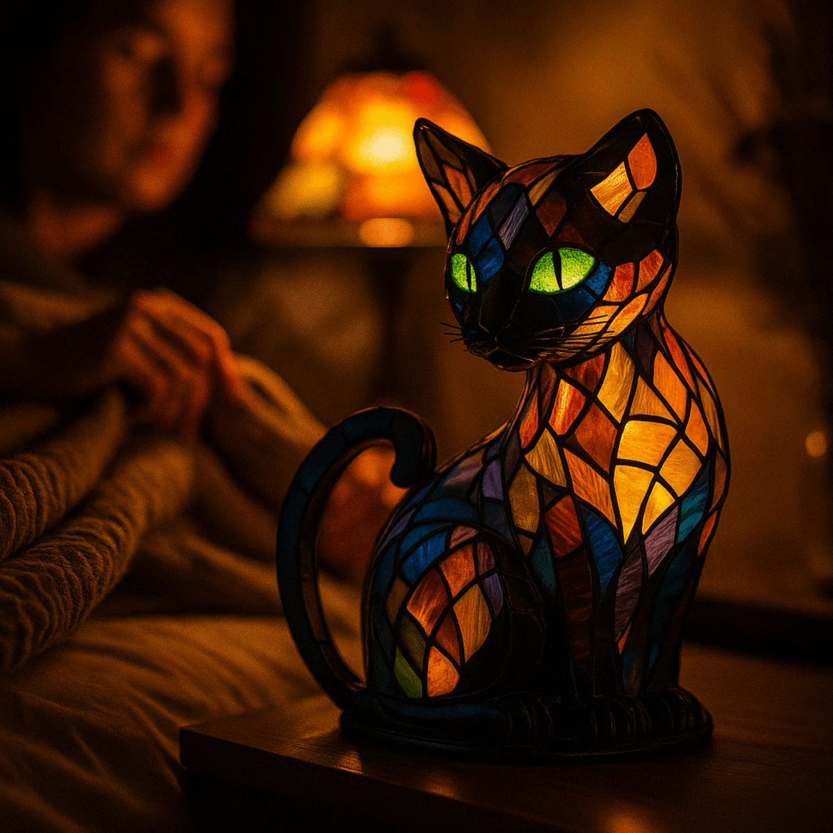 FELILUX – Lámpara Nocturna LED para Gatos Juguetona con Suave Brillo Ambiental