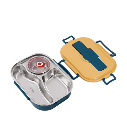 Fiambrera térmica estilo bento con compartimentos