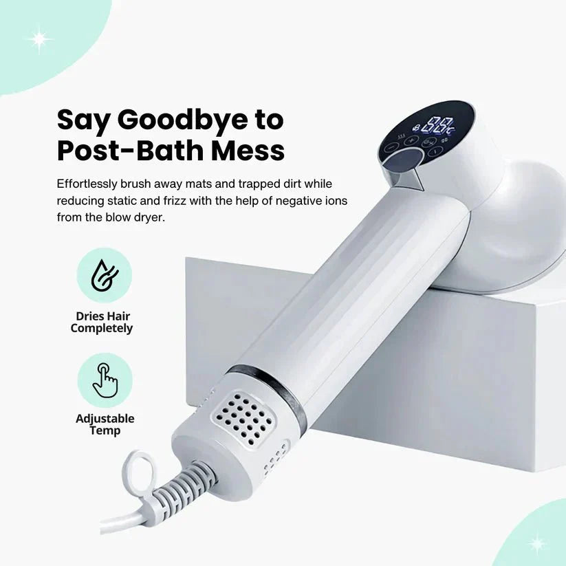 FluffDry • Secador y Cepillo para Perros 2 en 1