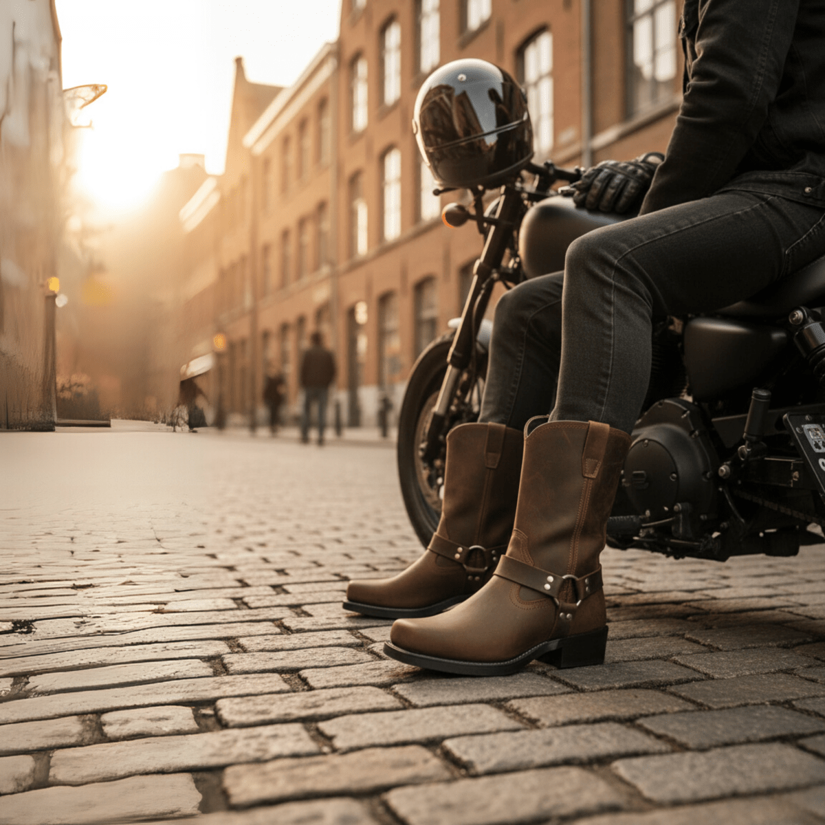FORGEDSTEEL – Botas robustas para hombres con arnés y cuero impermeable