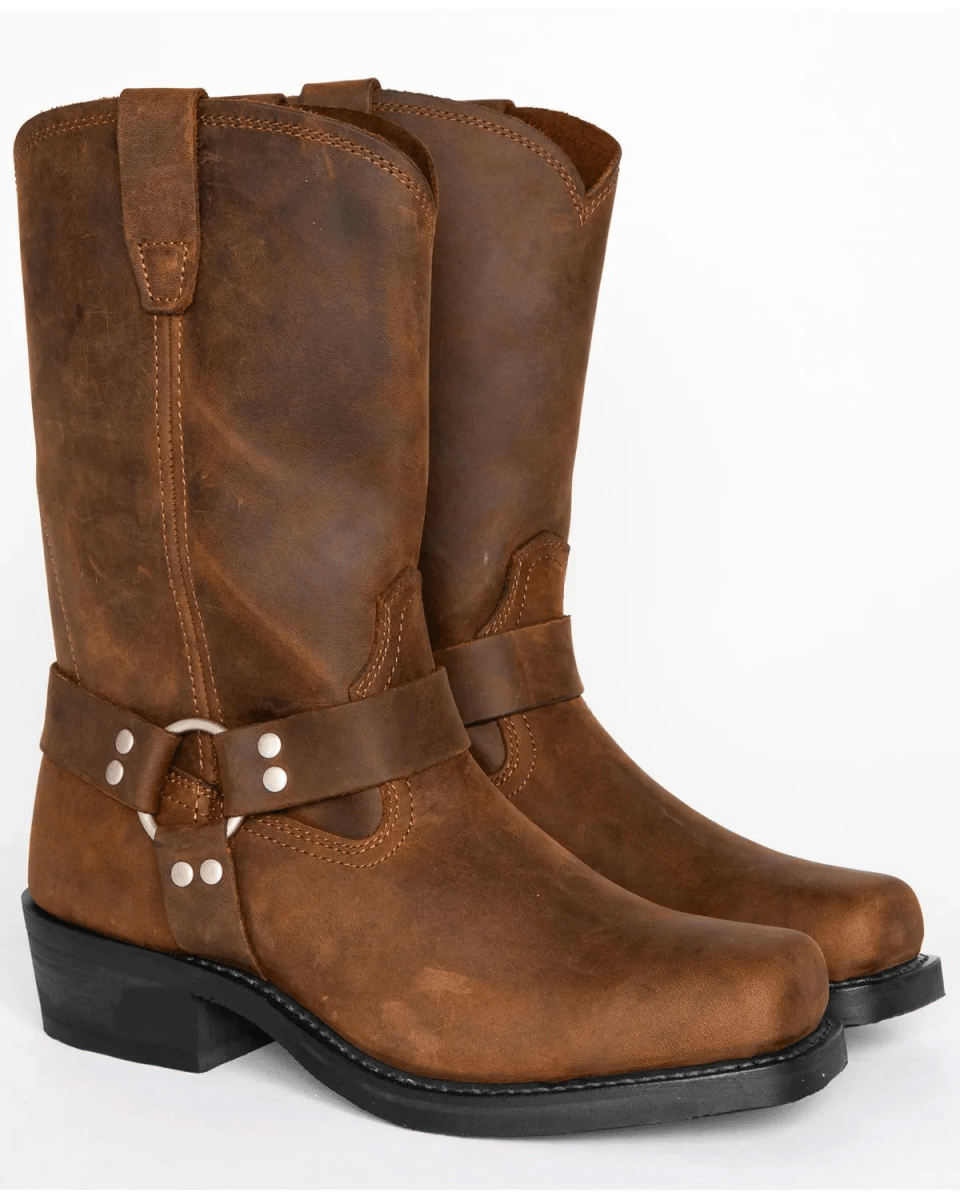 FORGEDSTEEL – Botas robustas para hombres con arnés y cuero impermeable