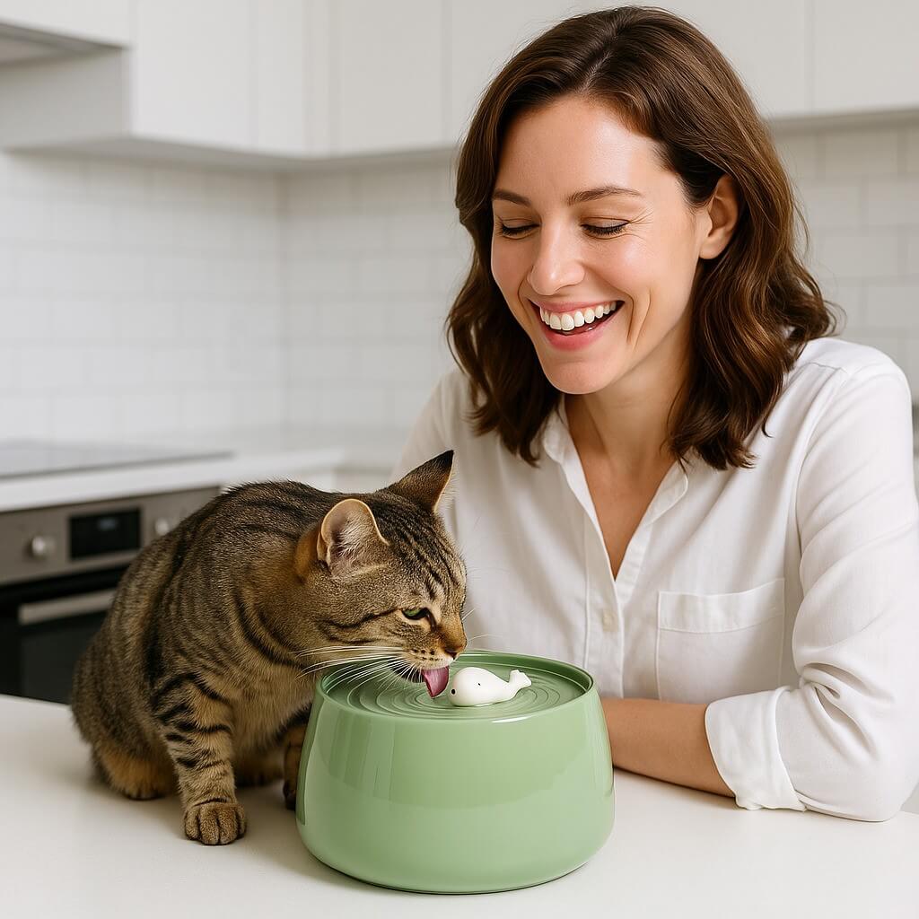 FUENTE DE AGUA DE CERÁMICA PARA GATOS | AquaCeramic