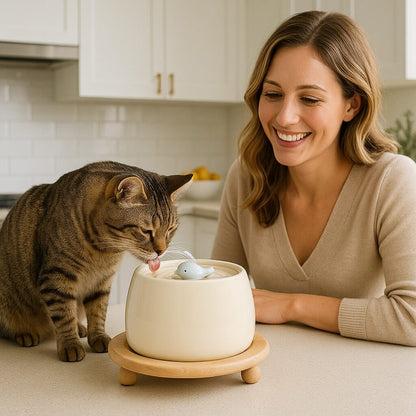 FUENTE DE AGUA DE CERÁMICA PARA GATOS | AquaCeramic