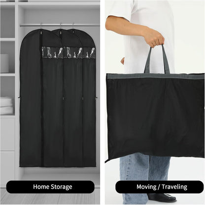 Funda de Almacenamiento para Prendas Largas – Bolsa para Vestidos de 70.87" (180.00 cm) con Cremallera y Ventana (2-Pack)
