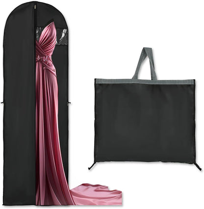 Funda de Almacenamiento para Prendas Largas – Bolsa para Vestidos de 70.87" (180.00 cm) con Cremallera y Ventana (2-Pack)