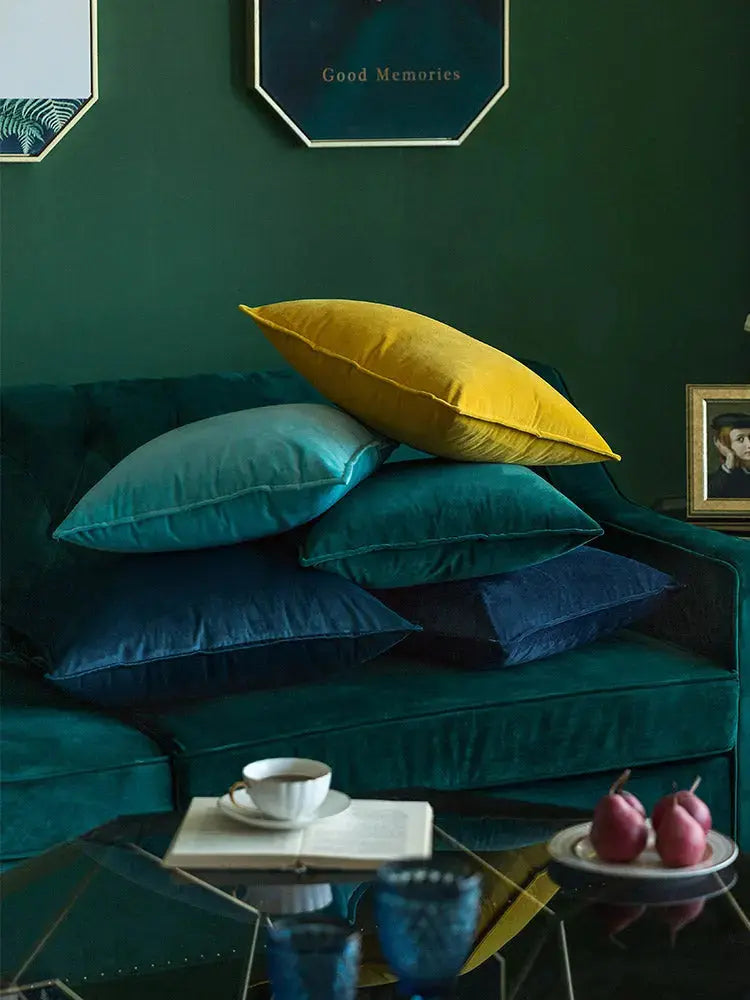 Funda de Almohada de Terciopelo de Lujo Europeo