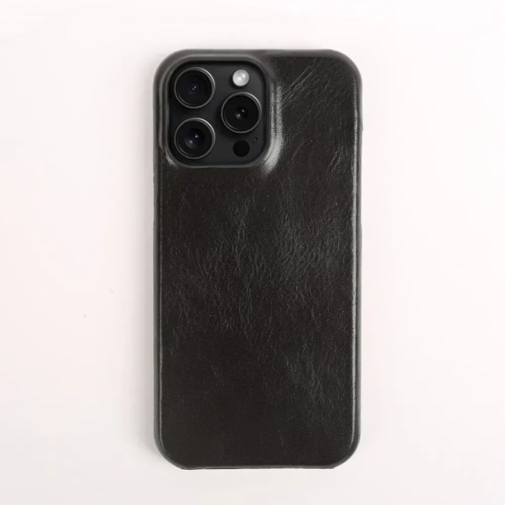 Funda de Cuero Crownline para iPhone en Piel de Vaca Auténtica Hecha a Mano