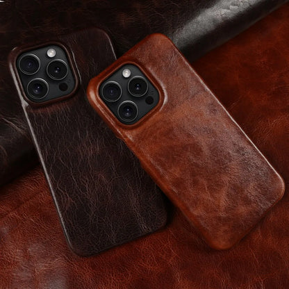 Funda de Cuero Crownline para iPhone en Piel de Vaca Auténtica Hecha a Mano