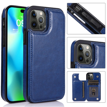 Funda de Cuero para Teléfono con Ranuras para Tarjetas y Cierre Magnético
