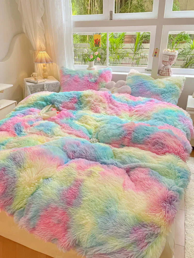 Funda de Edredón Suave de Color Caramelo - FluffCandy