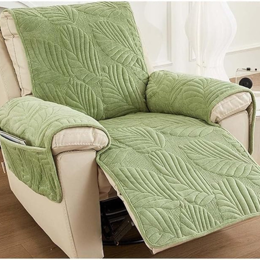 Funda de Reclinable con Patrón de Hojas Verdes