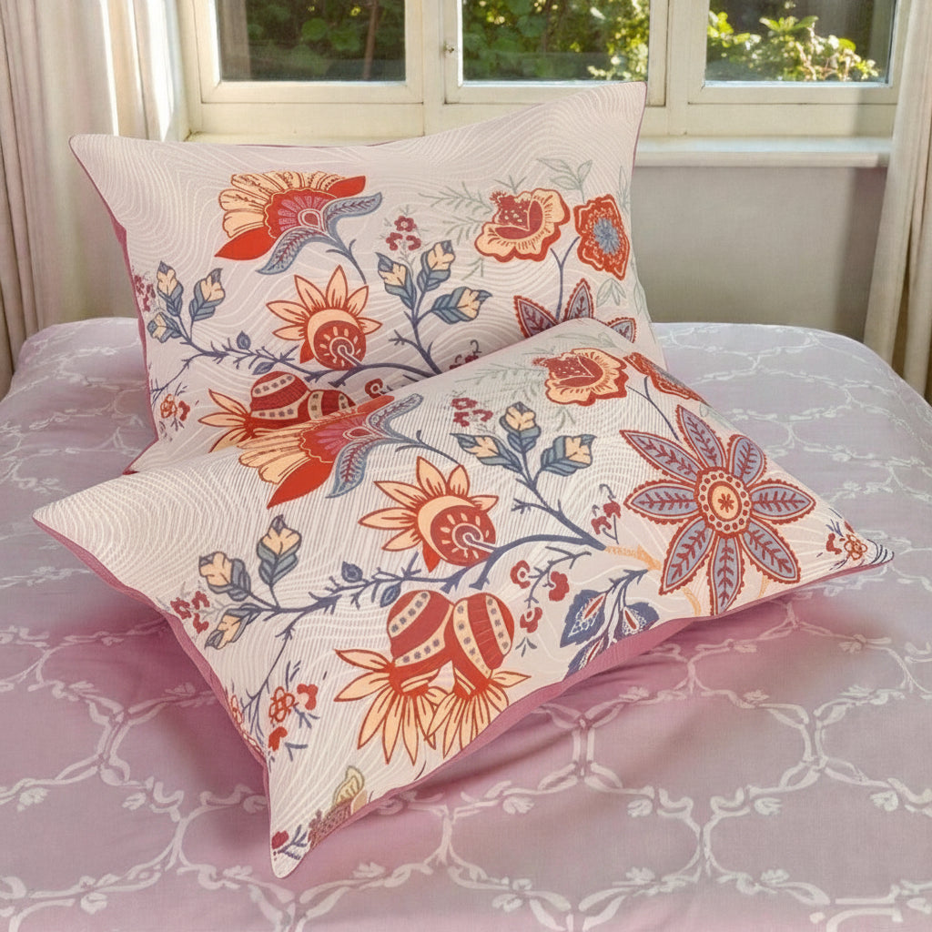 Fundas de Almohada Boho Floral Rústicas | Juego de 2 piezas