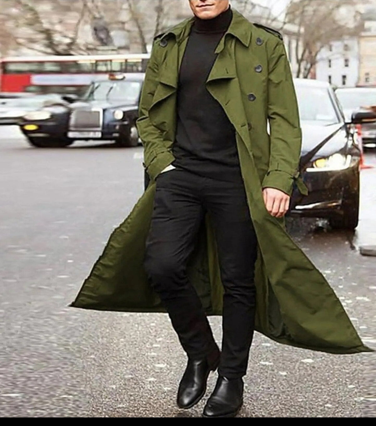 Gabardina casual y moderna para hombre