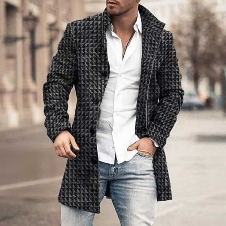 Gabardina con botones para hombre