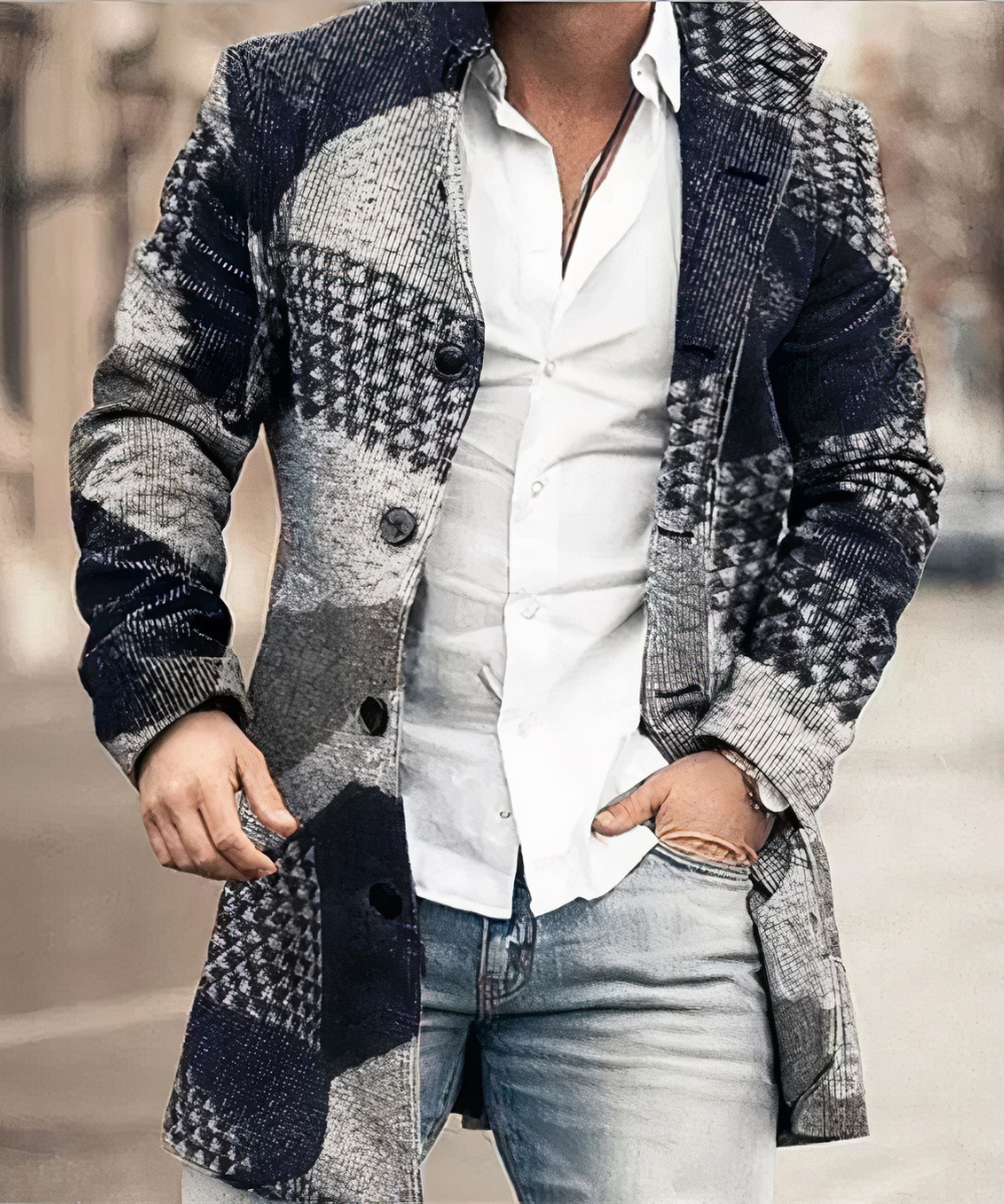 Gabardina con botones para hombre