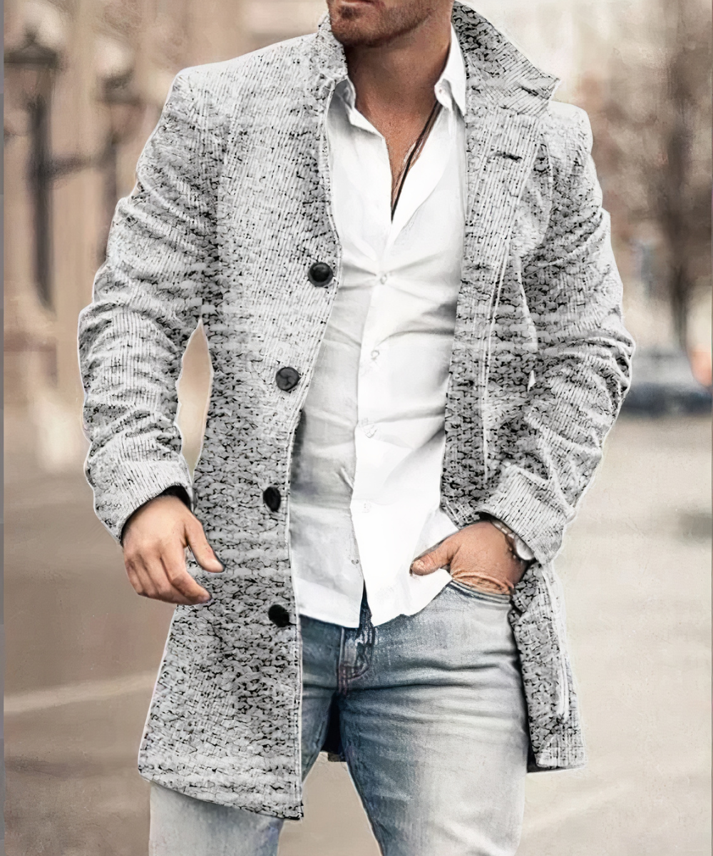 Gabardina con botones para hombre