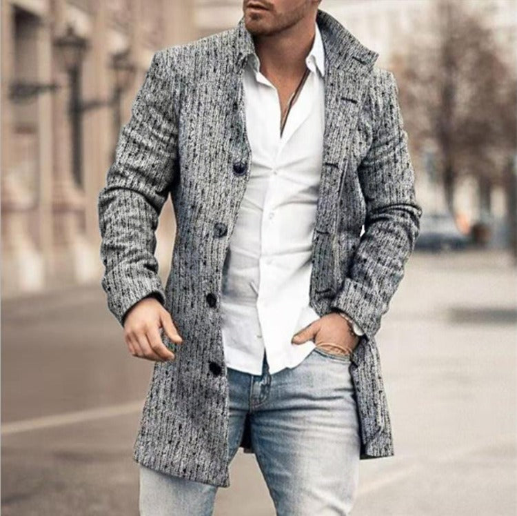 Gabardina con botones para hombre