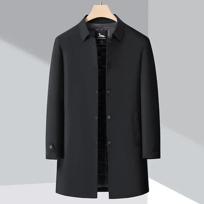 Gabardina de plumas para hombre – Atemporal y cálida para uso diario