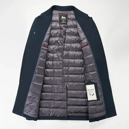 Gabardina de plumas para hombre – Atemporal y cálida para uso diario