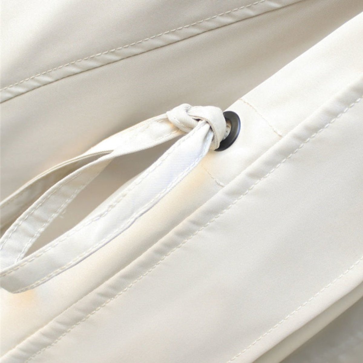Gabardina impermeable oversize con doble cuello para mujer