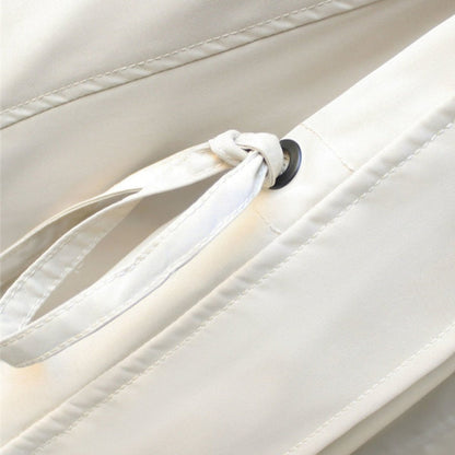 Gabardina impermeable oversize con doble cuello para mujer