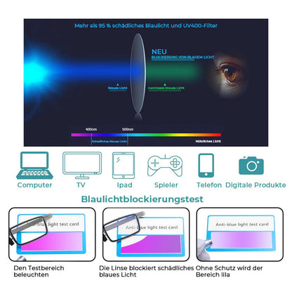Gafas de lectura plegables ultraligeras con protección contra la luz azul