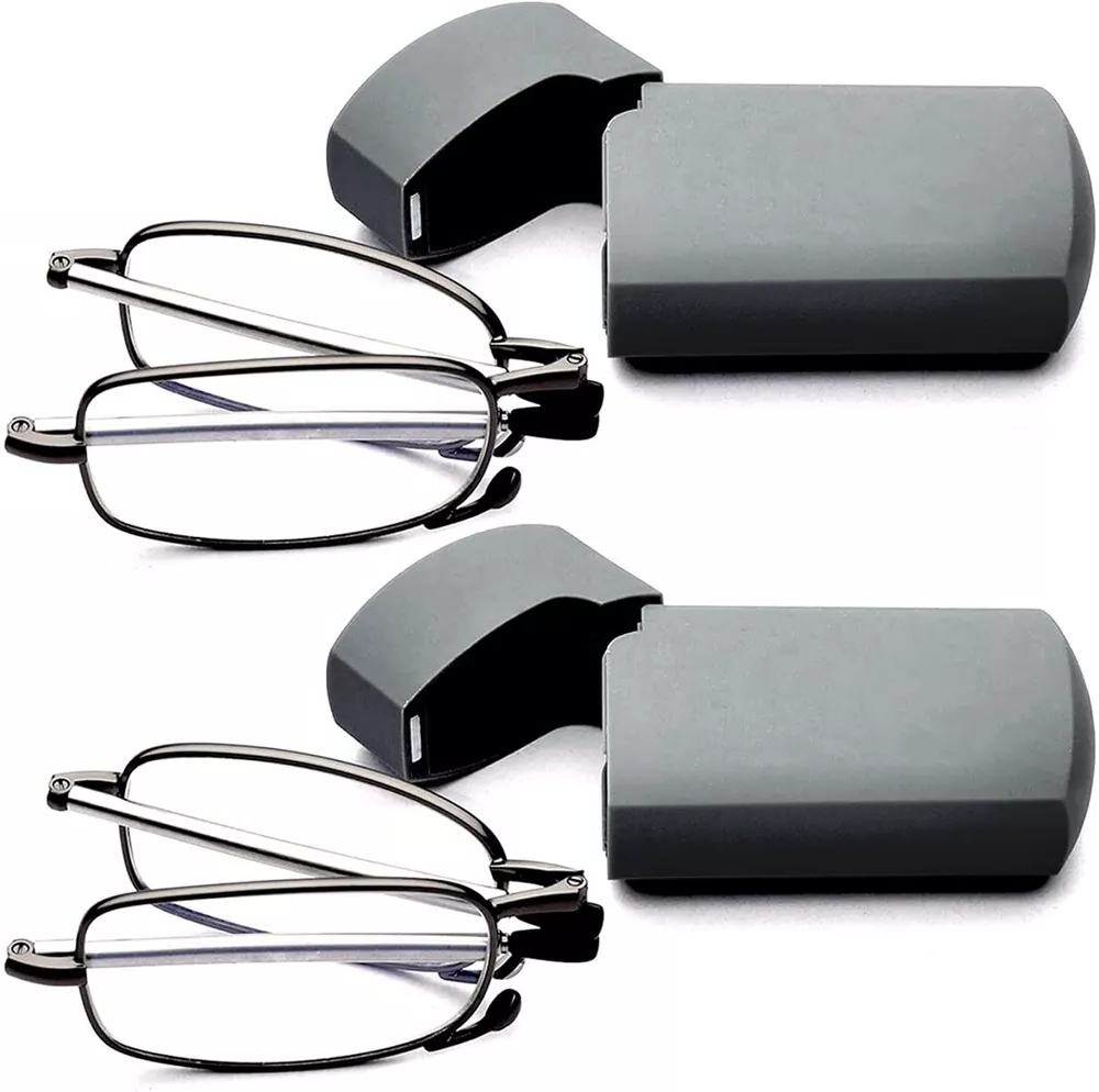 Gafas de lectura plegables unisex con estuche - Diseño portátil