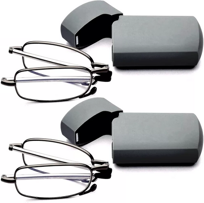 Gafas de lectura plegables unisex con estuche - Diseño portátil