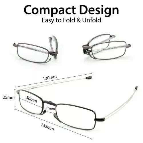 Gafas de lectura plegables unisex con estuche - Diseño portátil