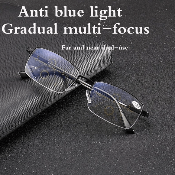 Gafas de Lectura Progresivas de Titanio para Distancia y Visión Cercana de Doble Uso