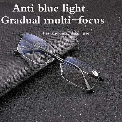 Gafas de Lectura Progresivas de Titanio para Distancia y Visión Cercana de Doble Uso