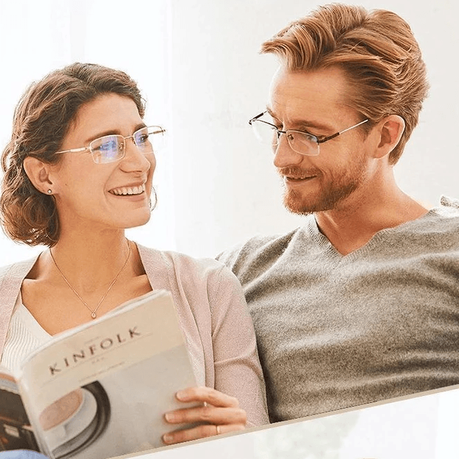 Gafas de Lectura Progresivas de Titanio para Distancia y Visión Cercana de Doble Uso